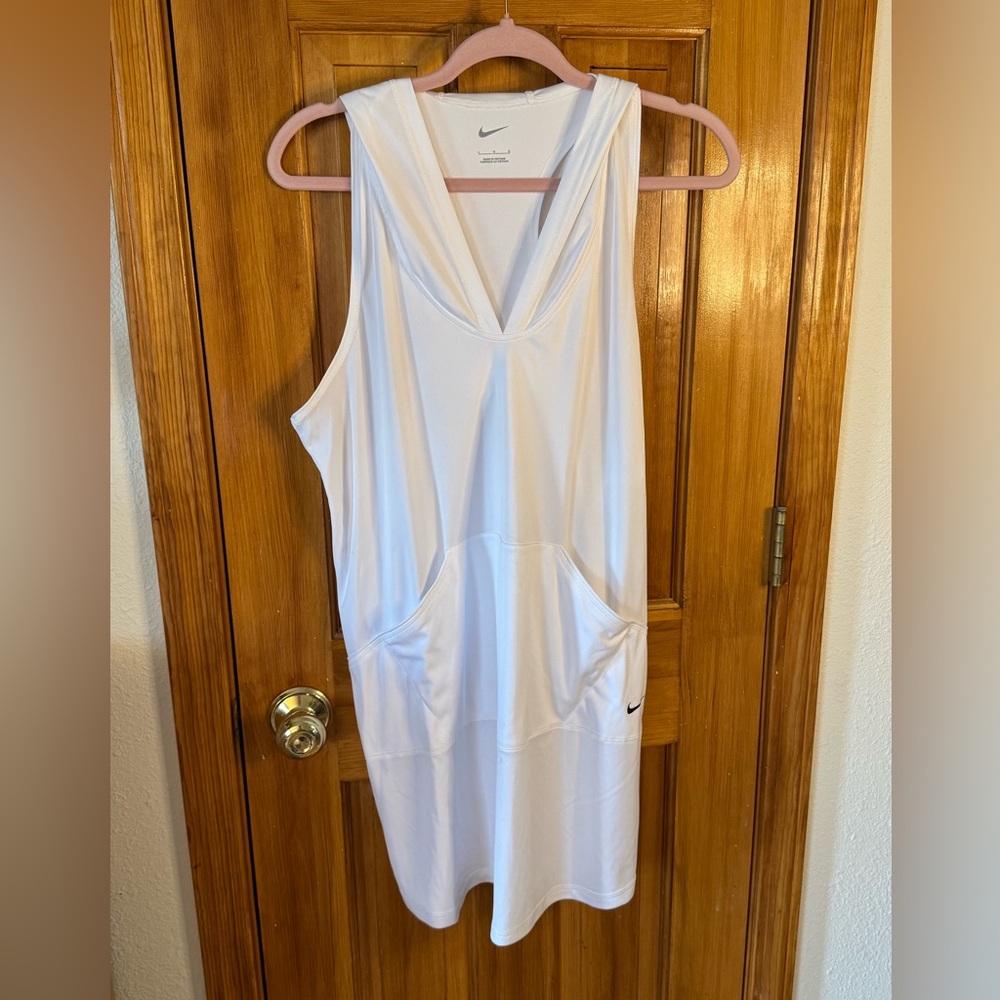 Nike White Athletic Swim coverup